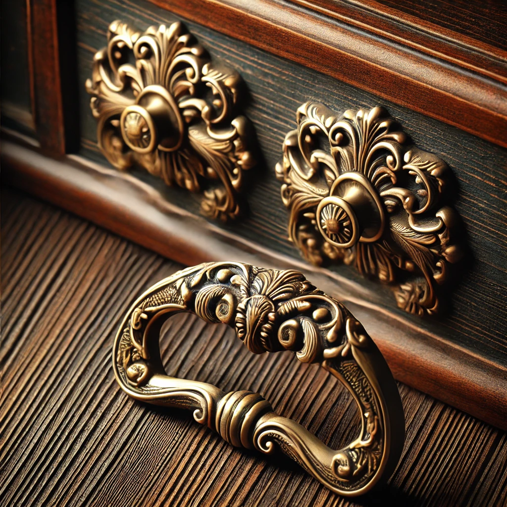 antique brass pull handles