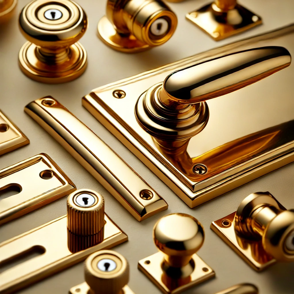 clean brass hardware